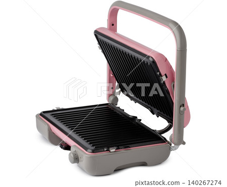 Electric grill for household use isolated on white Electric grill for household use isolated on white 140267274