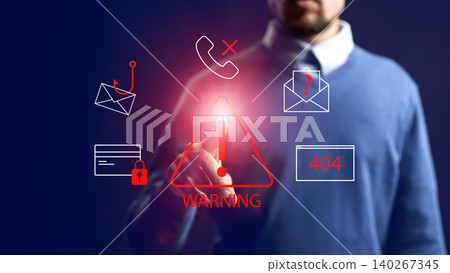 Scam call sms message warning about phishing and fraudulent activity Scam call sms message warning about phishing and fraudulent activity 140267345