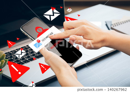 Scam call sms message warn users of fraud and security risks on phones and devices Scam call sms message warn users of fraud and security risks on phones and devices 140267962