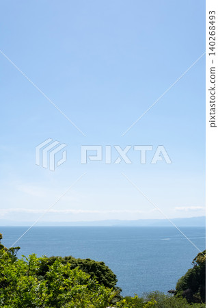 View from a hill overlooking the sea in Enoshima View from a hill overlooking the sea in Enoshima 140268493