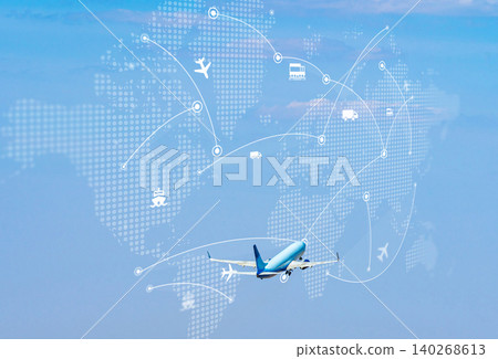 Logistics and transportation network of air travel in global market dynamics 140268613