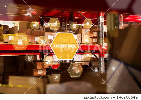 Busy warehouse operations focus on logistics and supply chain management tasks Busy warehouse operations focus on logistics and supply chain management tasks 140268649