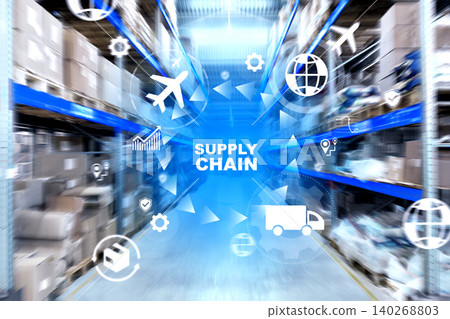 Logistics and supply chain management concepts in a warehouse setting Logistics and supply chain management concepts in a warehouse setting 140268803