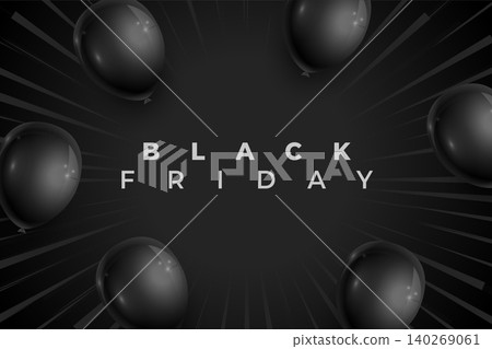 black friday holiday sale offer background with realistic balloon design black friday holiday sale offer background with realistic balloon design 140269061