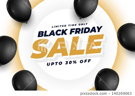 black friday holiday sale offer background with balloon design black friday holiday sale offer background with balloon design 140269063