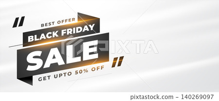 black friday holiday sale offer banner with shiny light effect 140269097