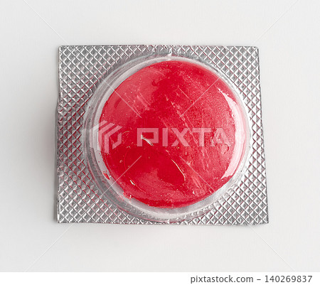 Silver blister packs pills isolated on white Silver blister packs pills isolated on white 140269837