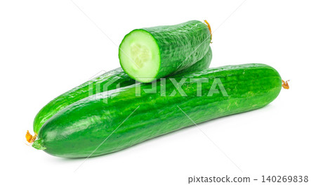Cucumber isolated on white background. creative photo. Cucumber isolated on white background. creative photo. 140269838
