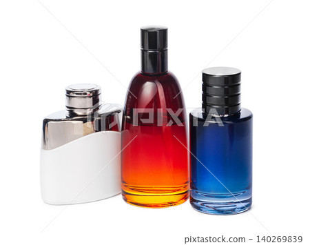 Perfume Bottles isolated against a white background Perfume Bottles isolated against a white background 140269839