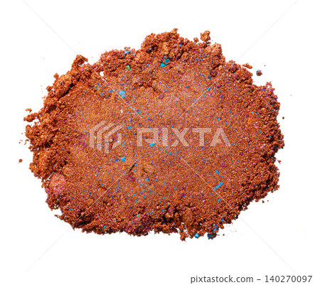 Smashed dark eyeshadows isolated on white background Smashed dark eyeshadows isolated on white background 140270097