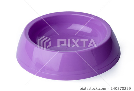New plastic pet bowl isolated on white New plastic pet bowl isolated on white 140270259