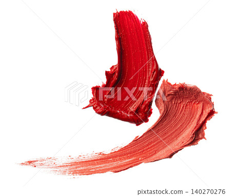 Lipstick smudge swatch isolated on white background 140270276