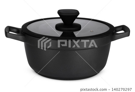 New black saucepan isolated on white background New black saucepan isolated on white background 140270297