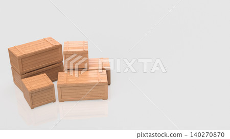 Wooden Cargo Crates For Warehouse Storage 3d render. Wooden Cargo Crates For Warehouse Storage 3d render. 140270870
