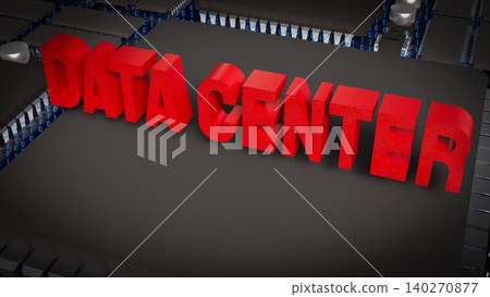 Data Center Technology Concept 3d render. Data Center Technology Concept 3d render. 140270877