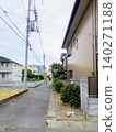 Narrow alley in residential area 140271188