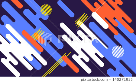Retro Motion Shapes Background Retro Motion Shapes Background 140271935