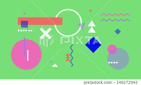 Colorful Memphis Fun Background Colorful Memphis Fun Background 140272042