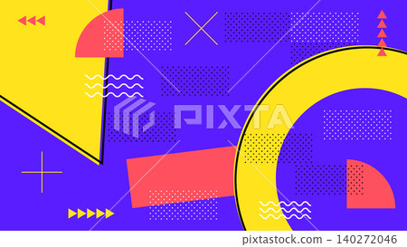 Bold Retro Geometric Pattern Background Bold Retro Geometric Pattern Background 140272046