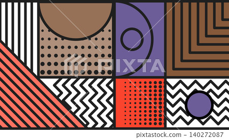 Modern Abstract Geometric Print Background Modern Abstract Geometric Print Background 140272087