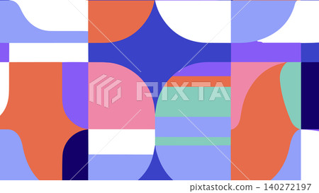 Warm Retro Shape Background 140272197
