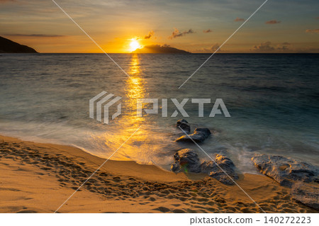 屋久島永田稻中濱的海龜築巢地,夜景(夏季) 屋久島永田稻中濱的海龜築巢地,夜景(夏季) 140272223