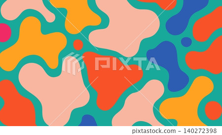 Organic Colorful Shape Design Background Organic Colorful Shape Design Background 140272398