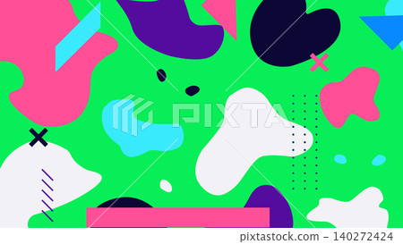 Vibrant Abstract Shapes Background Vibrant Abstract Shapes Background 140272424
