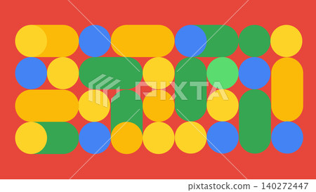 Red Geometric Capsules Background Red Geometric Capsules Background 140272447
