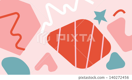 Cheerful Retro Shapes Background Cheerful Retro Shapes Background 140272456