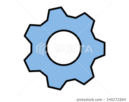Blue gear wheel vector illustration. Settings, engineering, industrial process, technical support, automation, mechanical work, maintenance, system optimization. Azure cogwheel graphic Blue gear wheel vector illustration. Settings, engineering, industrial process, technical support, automation, mechanical work, maintenance, system optimization. Azure cogwheel graphic 140272804