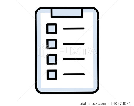 Clipboard with checklist and lines vector illustration. Task management, business planning, medical records, survey forms, educational testing, project organization. Document holder with list Clipboard with checklist and lines vector illustration. Task management, business planning, medical records, survey forms, educational testing, project organization. Document holder with list 140273085
