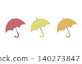 Hand-drawn umbrella icon illustration 140273847
