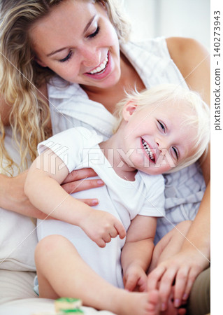 Portrait, mom and baby playing in home with smile, support and bonding for happy family wellness. Relax, mother and face of toddler son laughing with love, growth and child development in apartment. Portrait, mom and baby playing in home with smile, support and bonding for happy family wellness. Relax, mother and face of toddler son laughing with love, growth and child development in apartment. 140273943