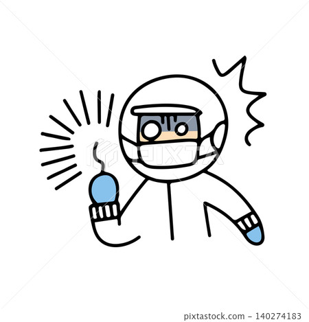 An illustration of a factory worker turning pale after discovering a foreign object. An illustration of a factory worker turning pale after discovering a foreign object. 140274183