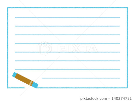 Simple crayon-style frame vector illustration (with borders) 140274751
