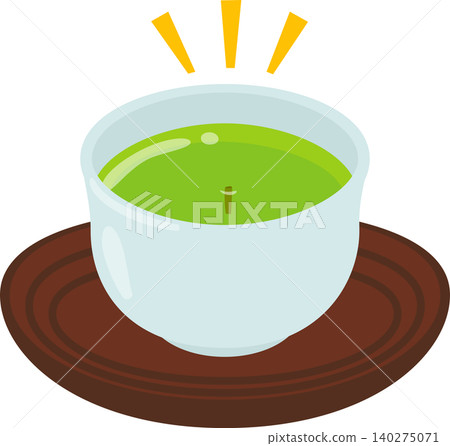 綠茶,茶葉直立。 綠茶,茶葉直立。 140275071