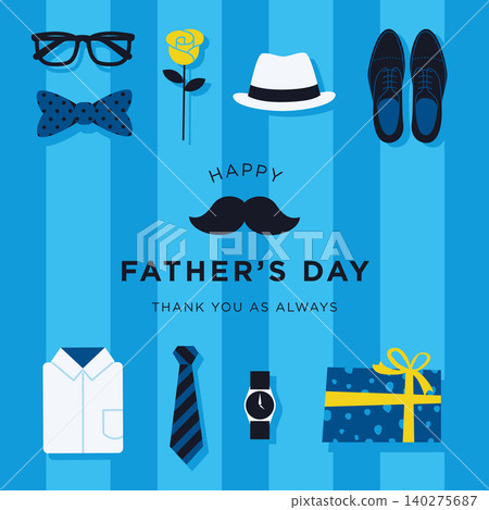 Father's Day decorative frame and gift motif vector illustration set Father's Day decorative frame and gift motif vector illustration set 140275687