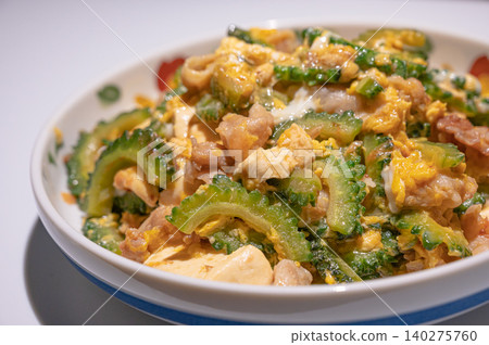 Goya Champuru (bitter melon stir-fry) - a home-style dish Goya Champuru (bitter melon stir-fry) - a home-style dish 140275760
