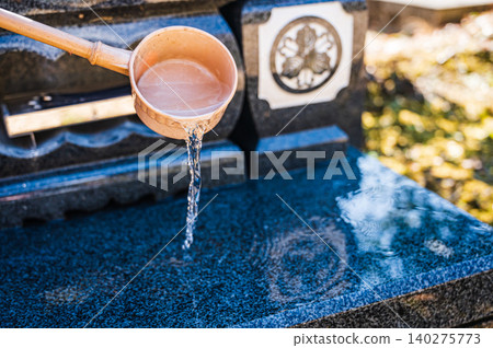 The purifying water flowing at the shrine's purification fountain. The purifying water flowing at the shrine's purification fountain. 140275773