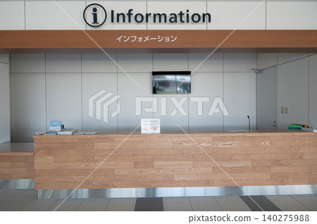 Information counter at a public facility Information counter at a public facility 140275988