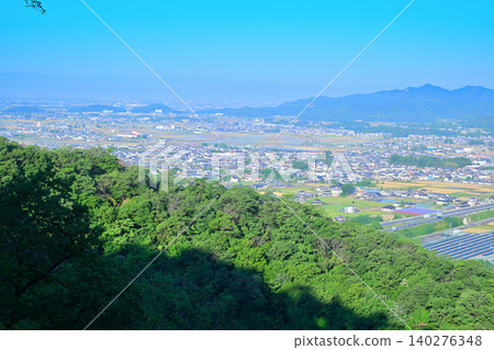 View of the city from the site of Karasawayama Castle, Sano City, Tochigi Prefecture View of the city from the site of Karasawayama Castle, Sano City, Tochigi Prefecture 140276348