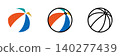 A set of cute and pop-style beach ball illustrations. 140277439