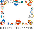 Retro-pop and cute summer vacation frame 140277540