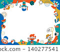 Retro-pop and colorful summer vacation frames 140277541