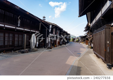 Narai-juku, the longest post town on the Nakasendo route, retains traces of its historical past. Narai-juku, the longest post town on the Nakasendo route, retains traces of its historical past. 140277838