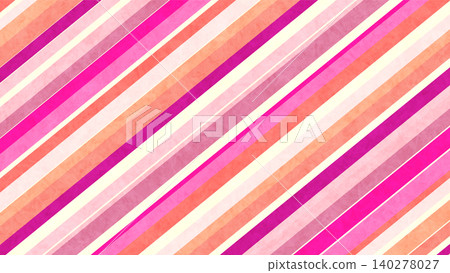 Vibrant diagonal striped wallpaper in pink and orange Vibrant diagonal striped wallpaper in pink and orange 140278027