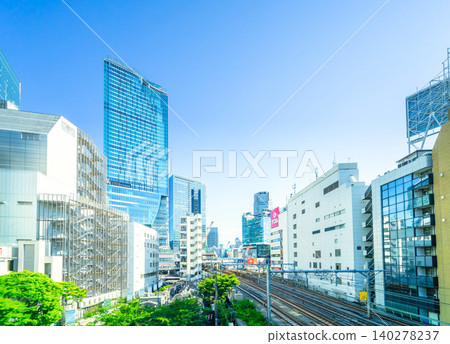 Shibuya Station as seen from the direction of Miyashita Park in Shibuya, Tokyo (2026) Shibuya Station as seen from the direction of Miyashita Park in Shibuya, Tokyo (2026) 140278237