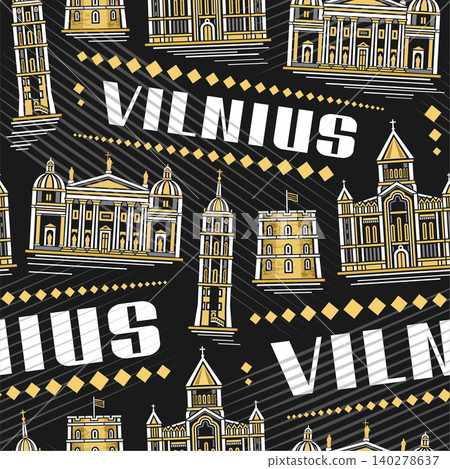 Vector Vilnius Seamless Pattern Vector Vilnius Seamless Pattern 140278637