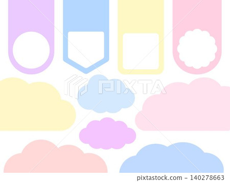 Pastel colored header frame 140278663